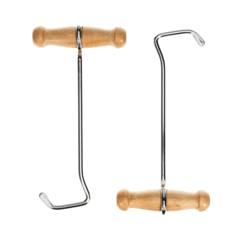 M&F Western 6 1/2" Chrome Boot Hooks 04024