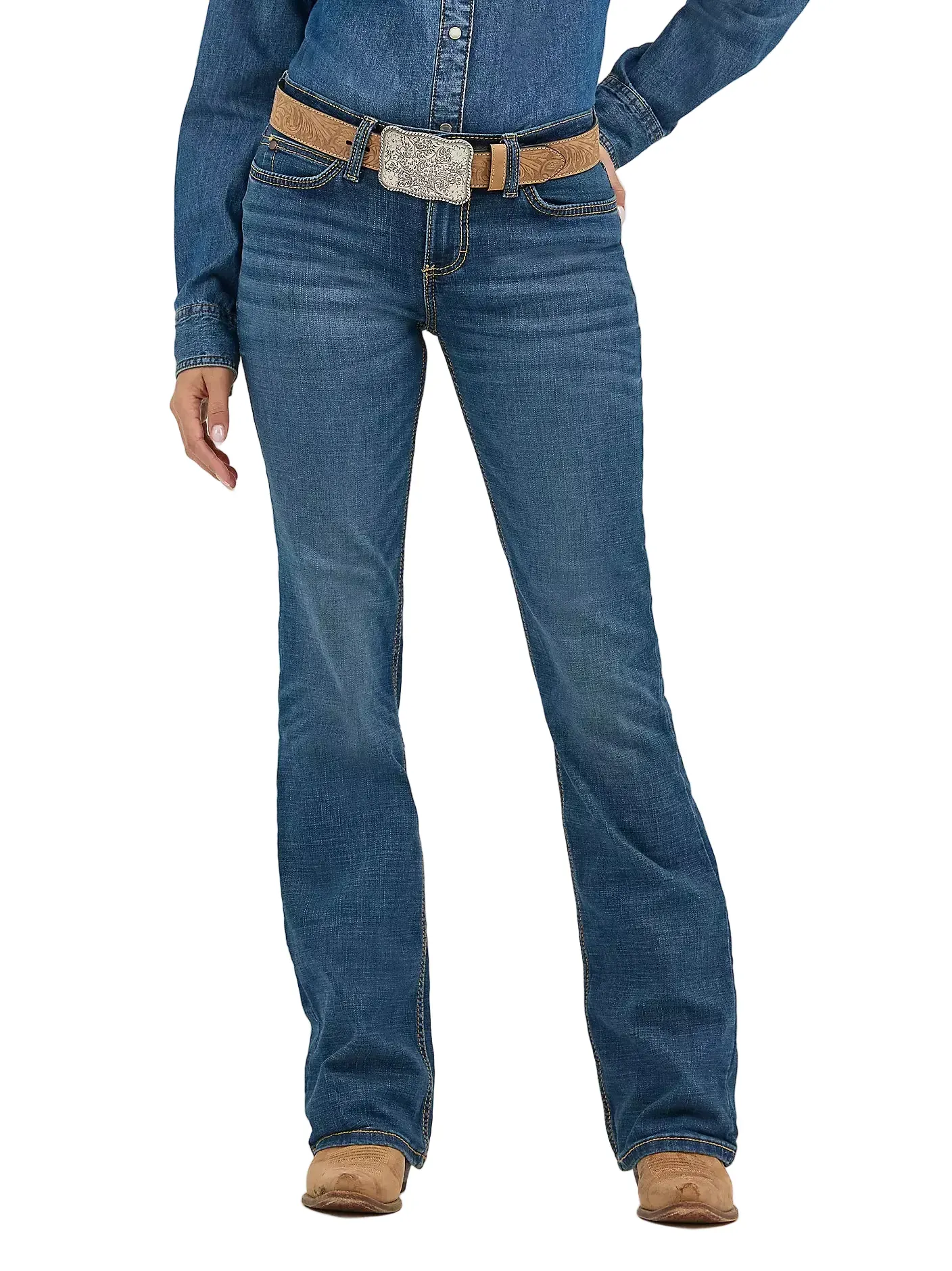 Wrangler Women's Retro Mae Mid Rise Bootcut Jeans 09MWZMS - Image 2