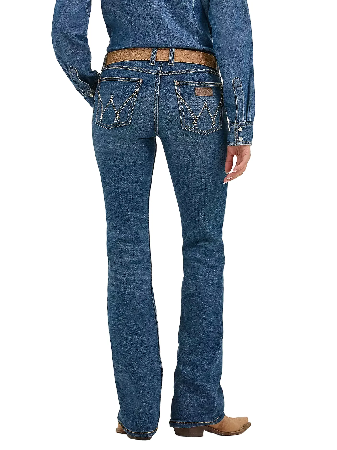 Wrangler Women's Retro Mae Mid Rise Bootcut Jeans 09MWZMS - Image 3