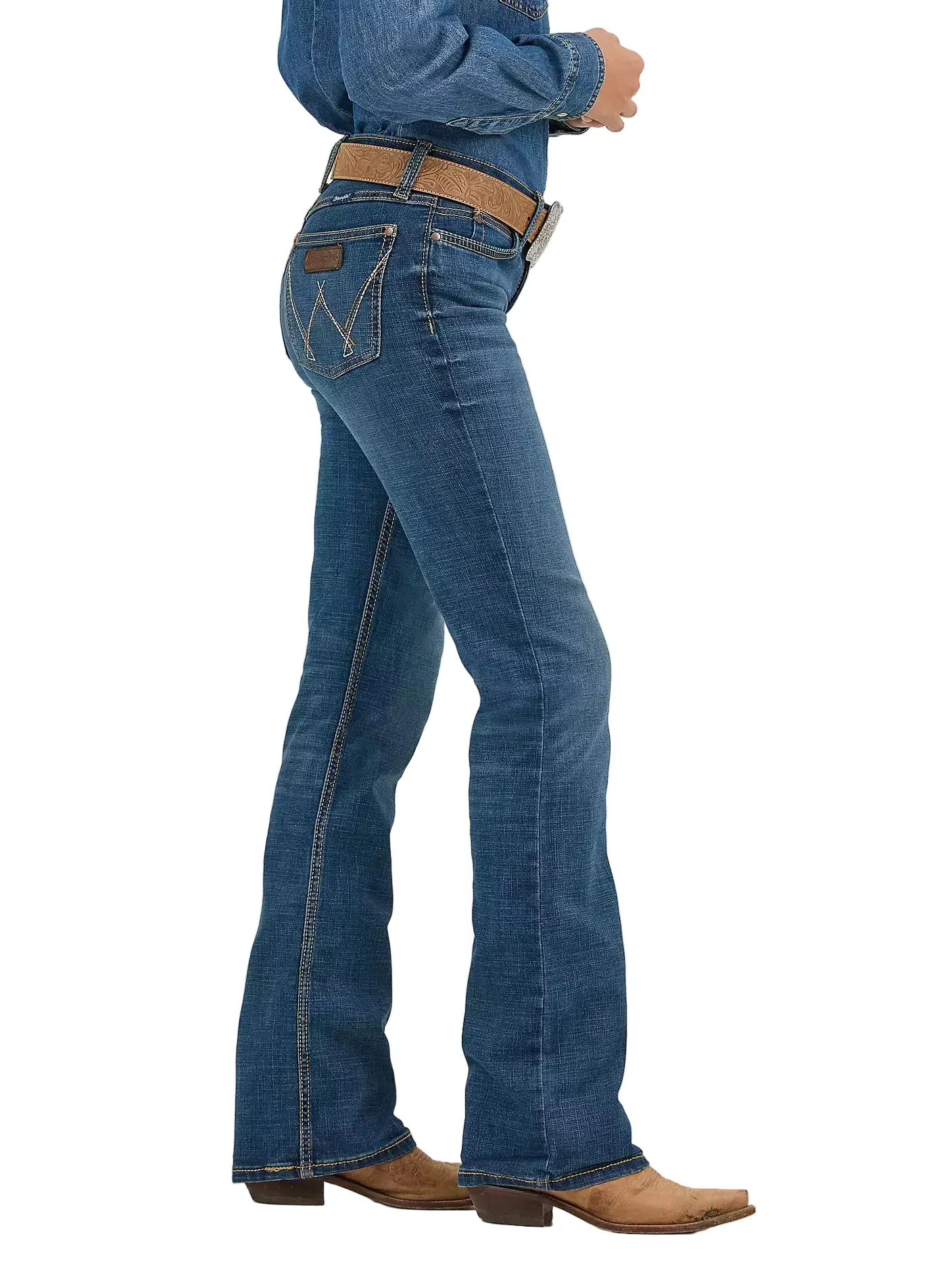 Wrangler Women's Retro Mae Mid Rise Bootcut Jeans 09MWZMS - Image 4