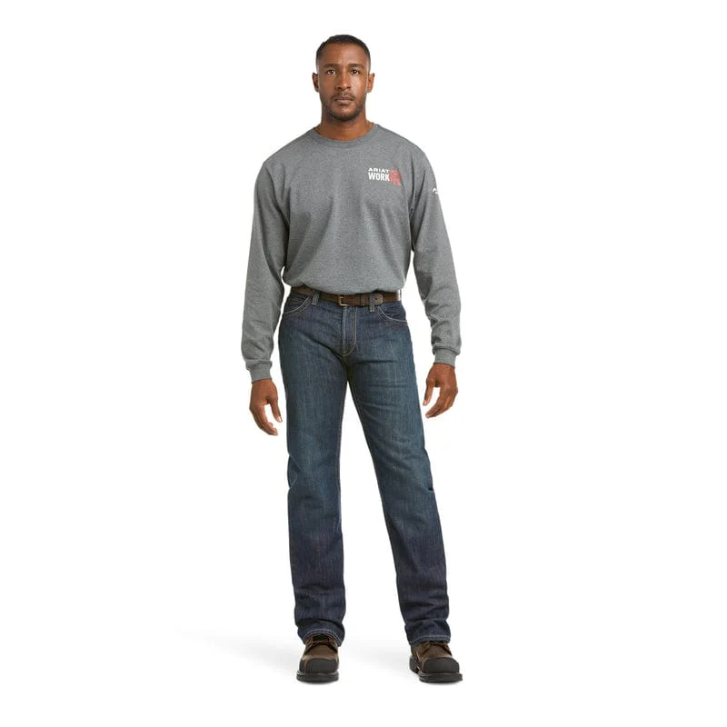 Ariat Men's FR M4 Relaxed Basic Boot Cut Jeans 10012555 - Image 7
