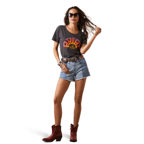 Ariat Women's Rainbow Charcoal Heather T-Shirt 10044606 - Image 3