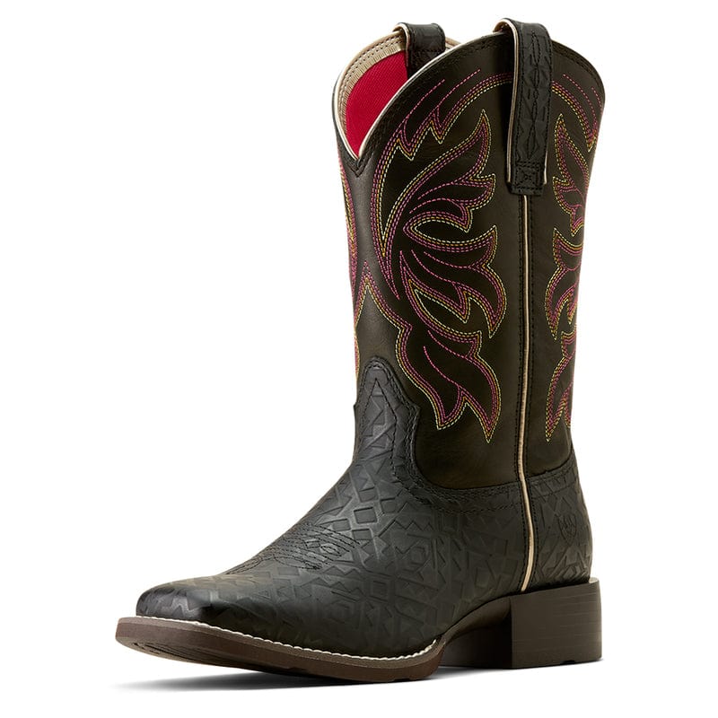 Ariat Women's Buckley Black Blanket Emboss Square Toe Western Boots 10050885 - Image 2