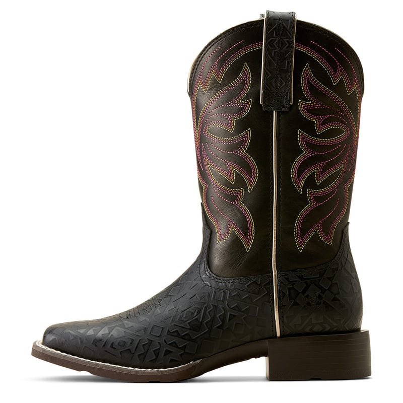 Ariat Women's Buckley Black Blanket Emboss Square Toe Western Boots 10050885 - Image 3