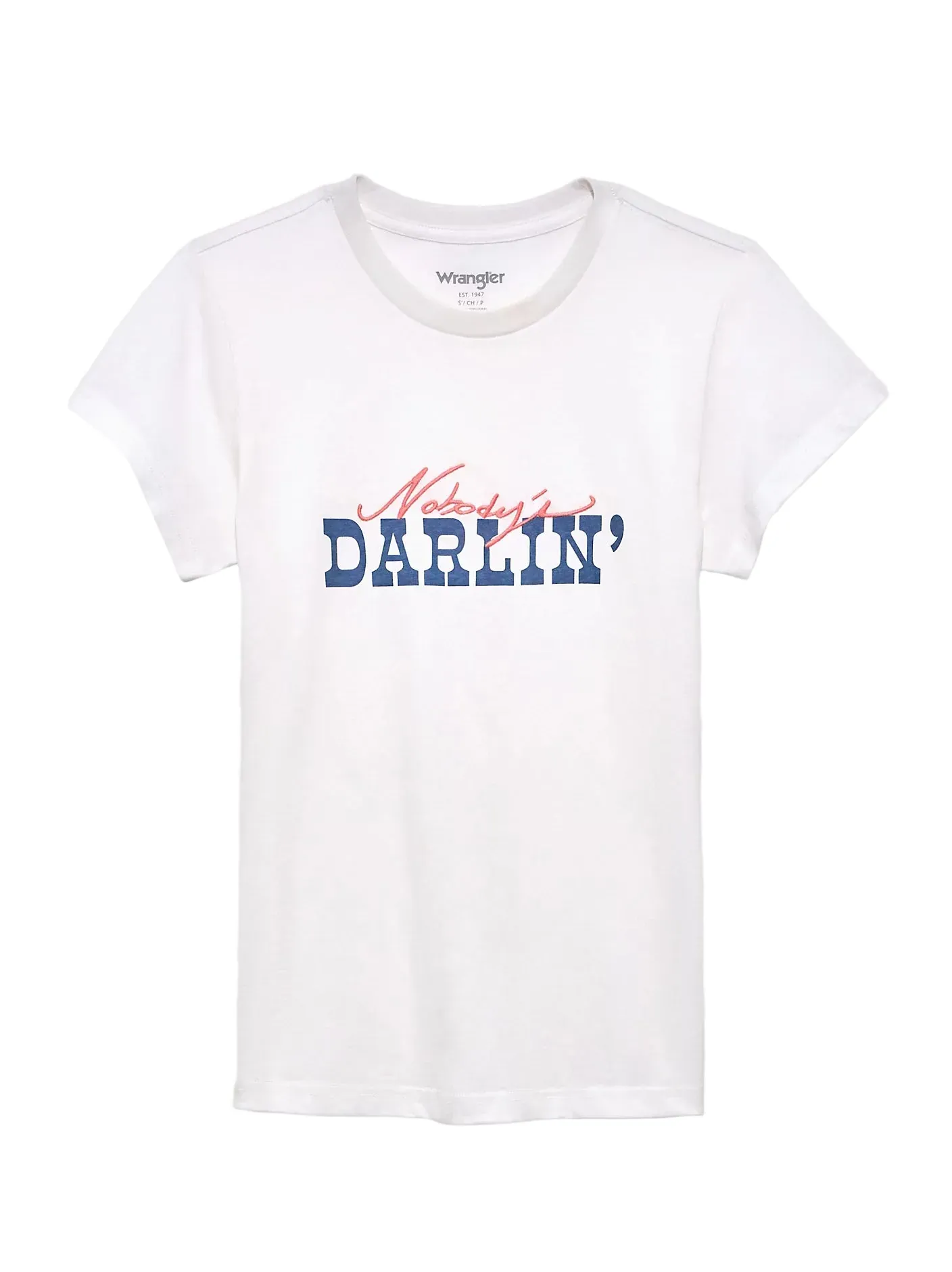 Wrangler Women's Bright White Nobody's Darlin Shrunken T-Shirt 112372980
