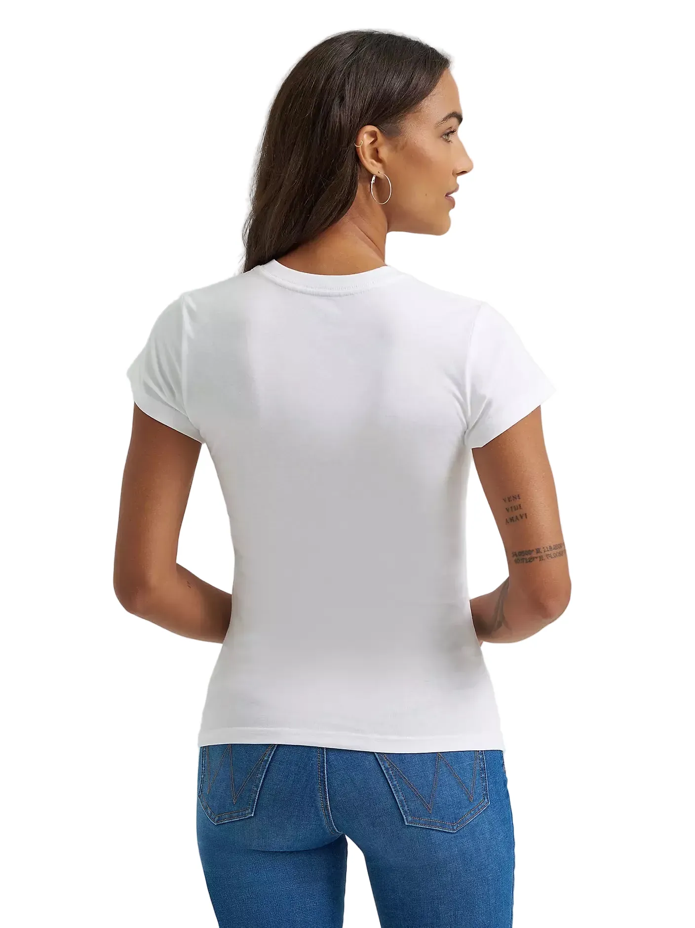 Wrangler Women's Bright White Nobody's Darlin Shrunken T-Shirt 112372980 - Image 3