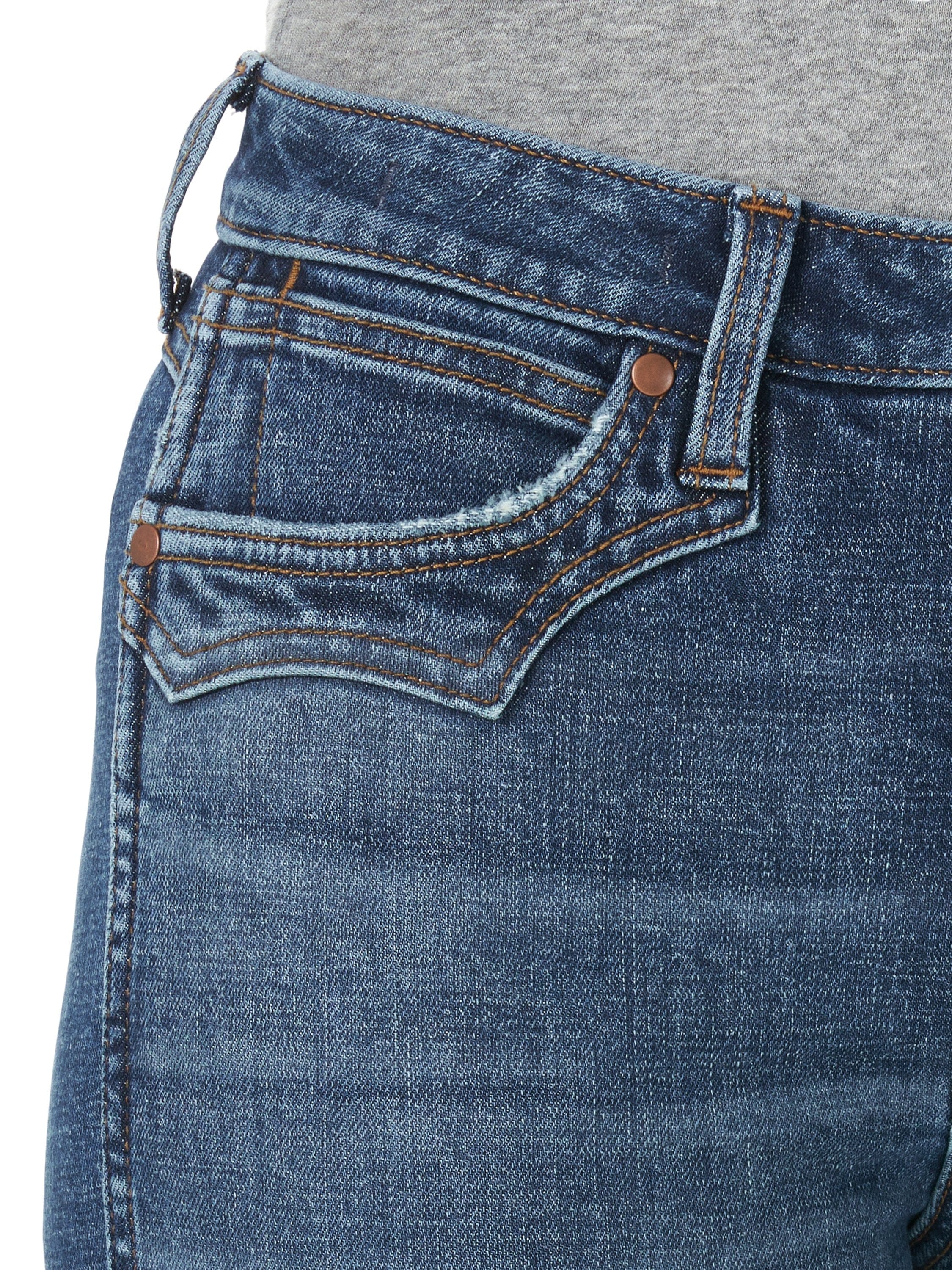 Wrangler Women's Retro Medium Wash High Rise Flare Jeans 11MPFJW - Image 5