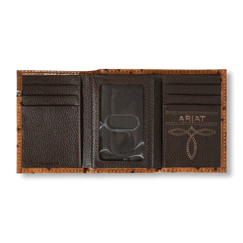 Ariat Men's Ostrich Trifold Wallet A3553202 - Image 2