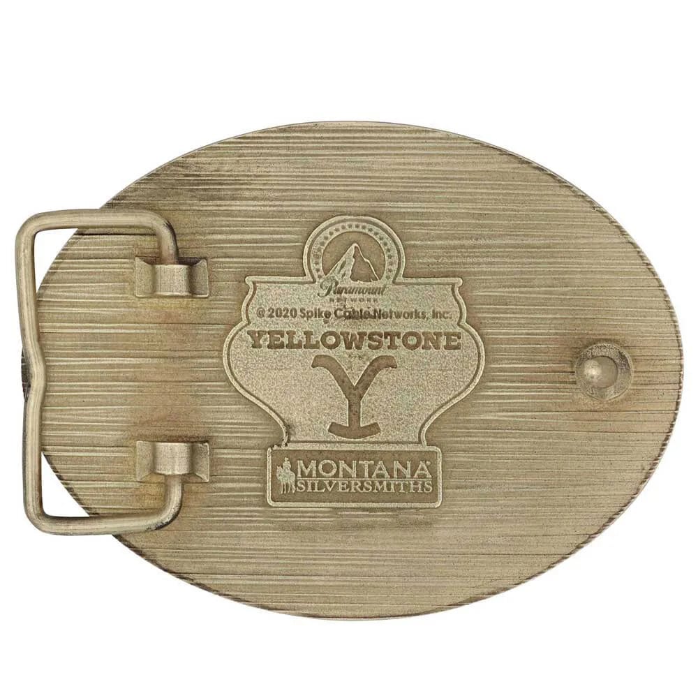 Montana Silversmiths Yellowstone Y Filigree Oval Belt Buckle A913YEL - Image 2