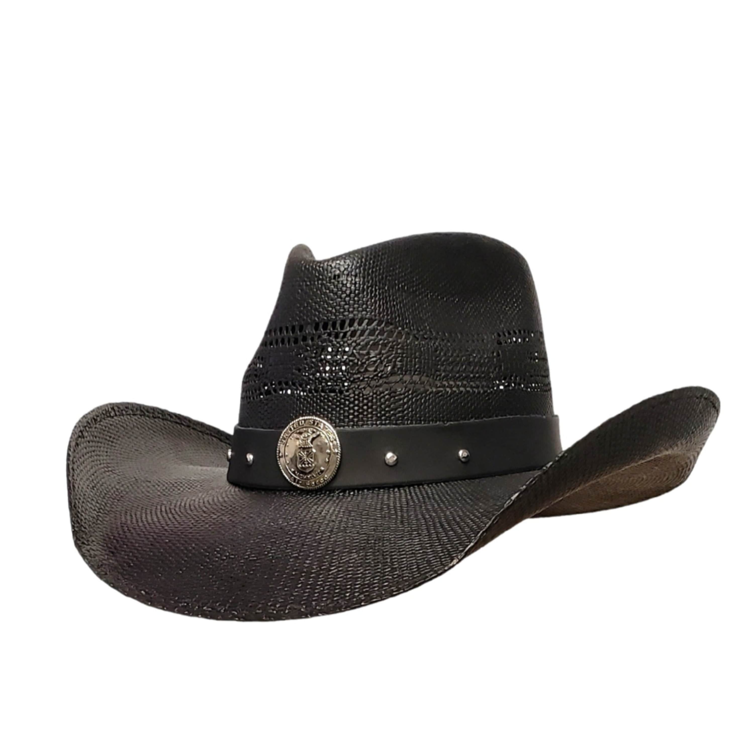 Gone Country Air Force Heroes (Renagade Series) - Black Straw Cowboy Hat