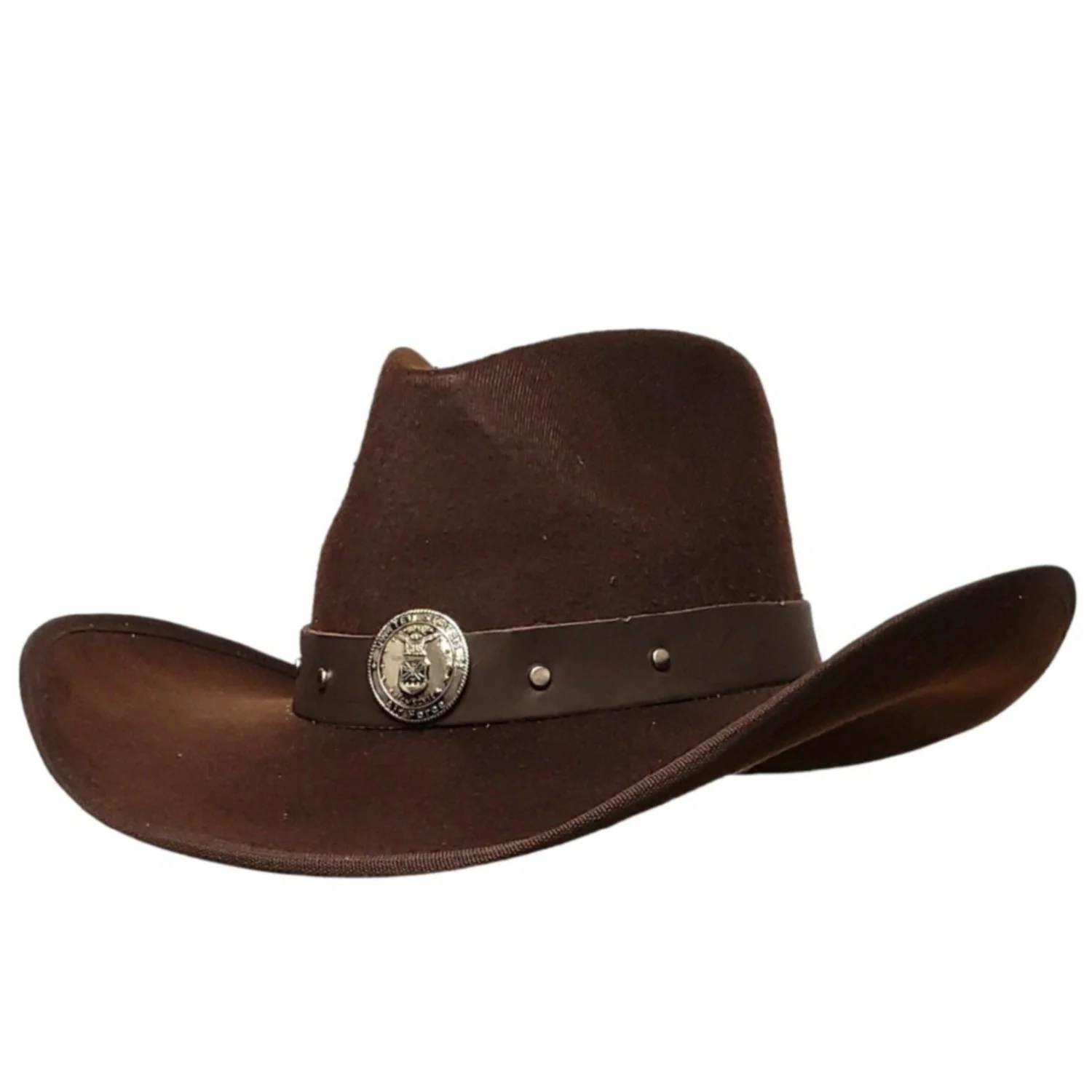 Gone Country Air Force Heroes (Renagade Series) - Brown Cotton Poly Felt Cowboy Hat