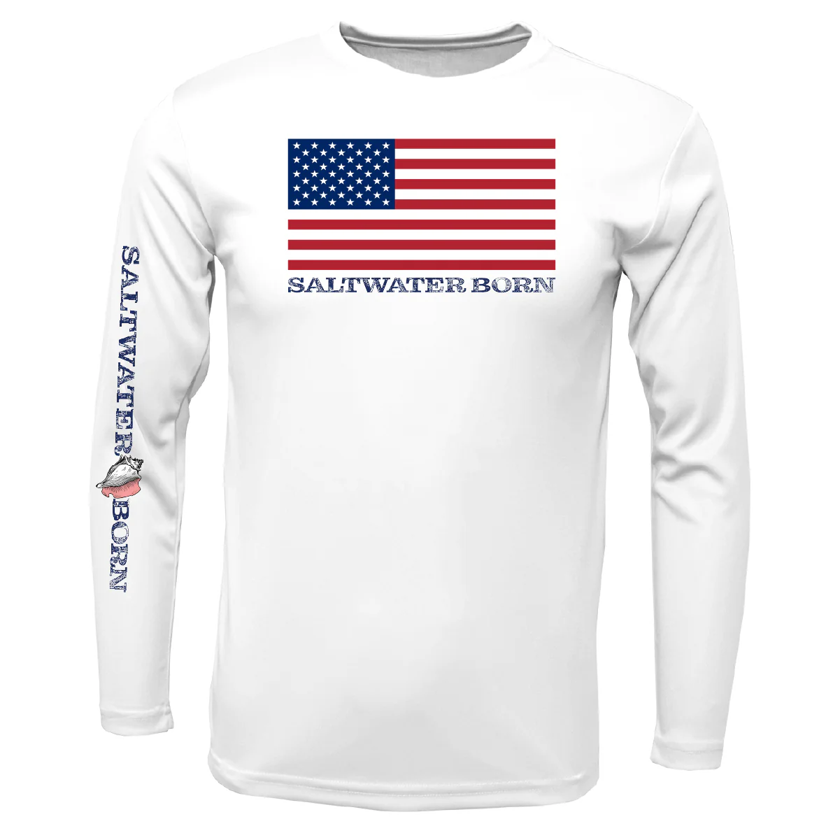 American Flag Boy's Long Sleeve UPF 50+ Dry-Fit Shirt - Image 2