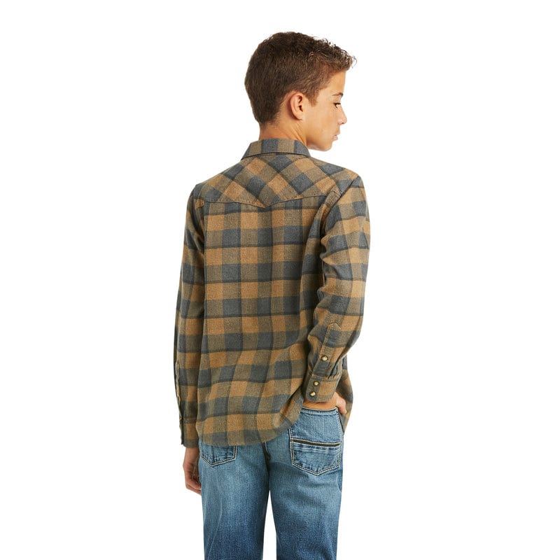 Ariat Boys Hartford Boardwalk Retro Fit Long Sleeve Snap Shirt 10037355 - Image 2