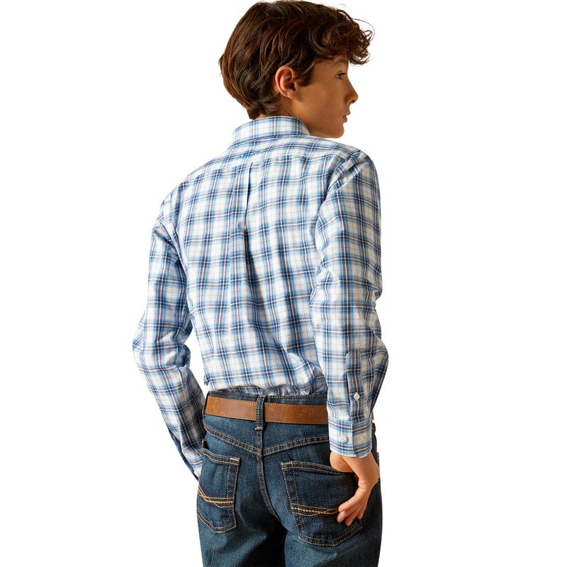 Ariat Boys Pro Series Phoniex Blue Classic Fit Long Sleeve Shirt 10048656 - Image 4