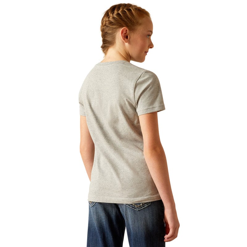 Ariat Girls Arrowhead Heather Grey Short Sleeve Graphic T-Shirt 10048588 - Image 3