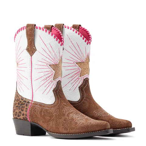 Ariat Kids Heritage Star Brown Western Boots 10044546 - Image 6