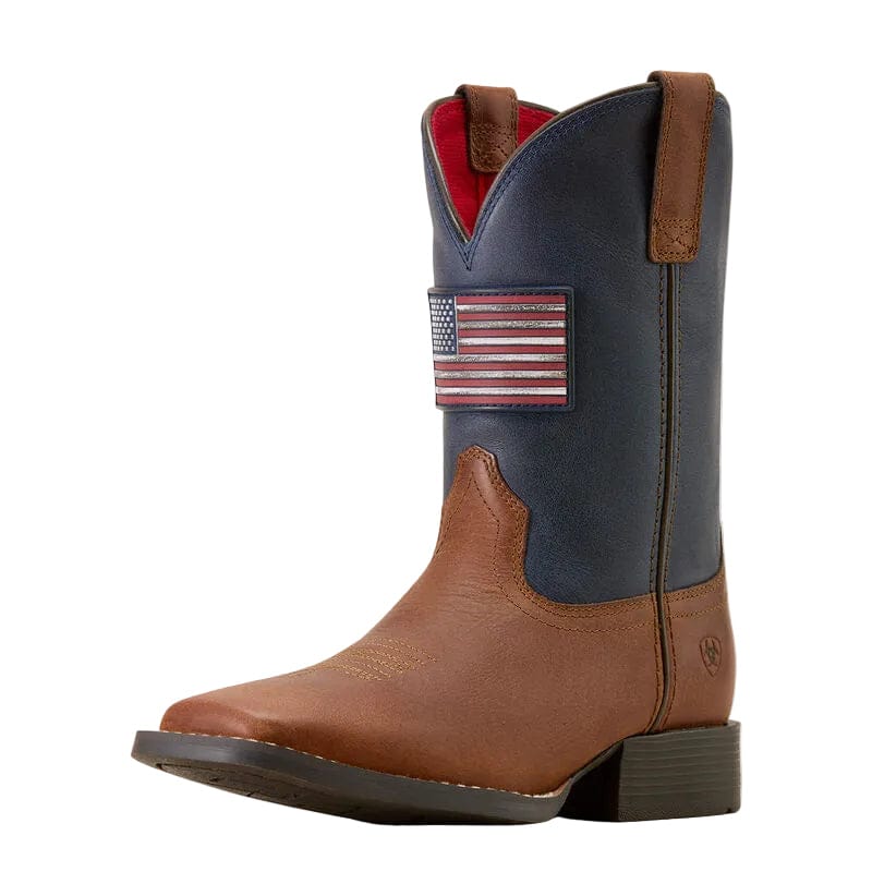 Ariat Kid's Hickory Smoke & Navy Freedom Rider Western Boot 10074213 - Image 2