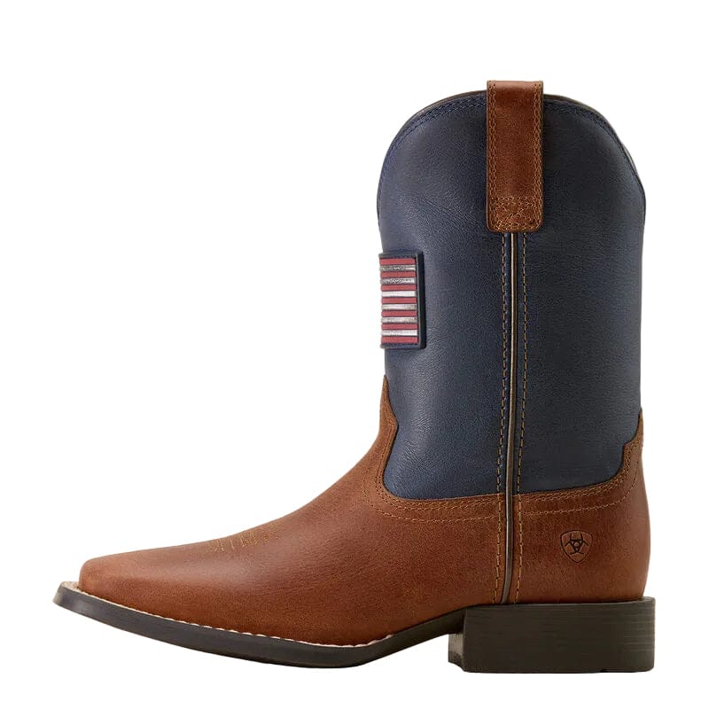 Ariat Kid's Hickory Smoke & Navy Freedom Rider Western Boot 10074213 - Image 3