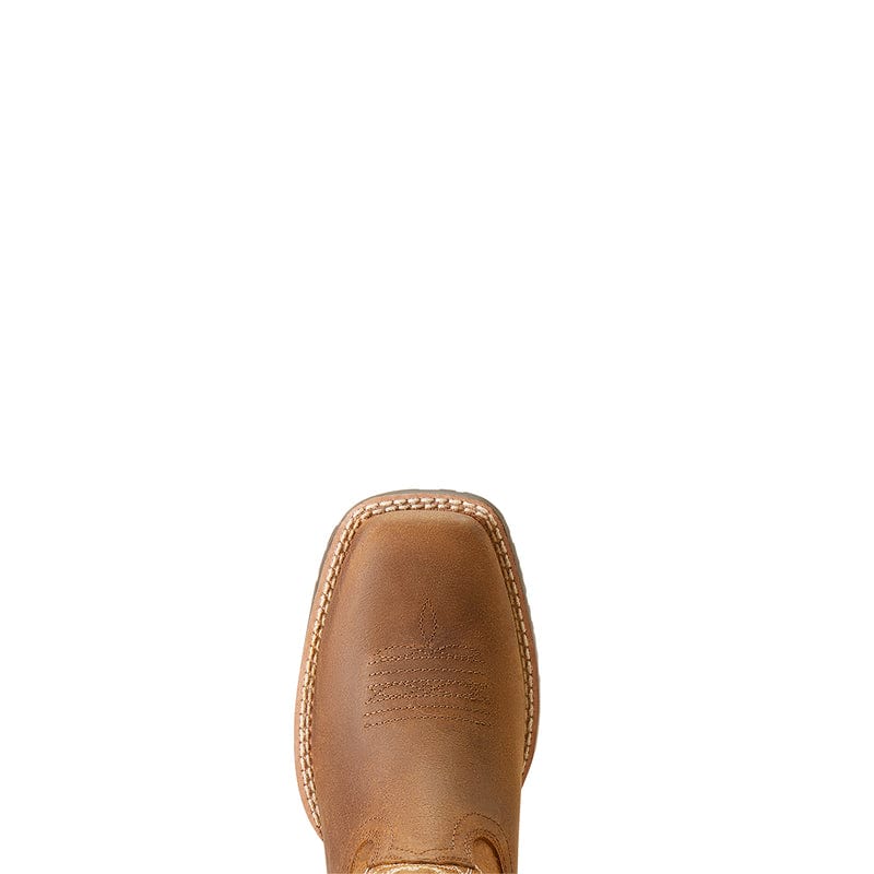 Ariat Kids Hybird Rancher Distressed Tan Square Toe Western Boot 10047034 - Image 6
