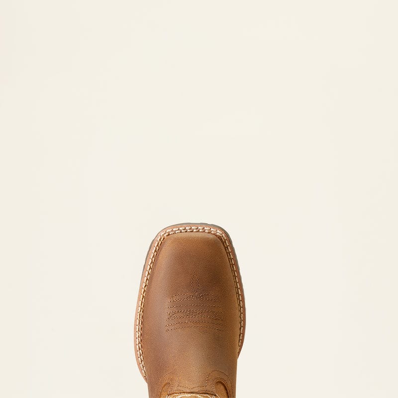 Ariat Kids Hybird Rancher Distressed Tan Square Toe Western Boot 10047034 - Image 7
