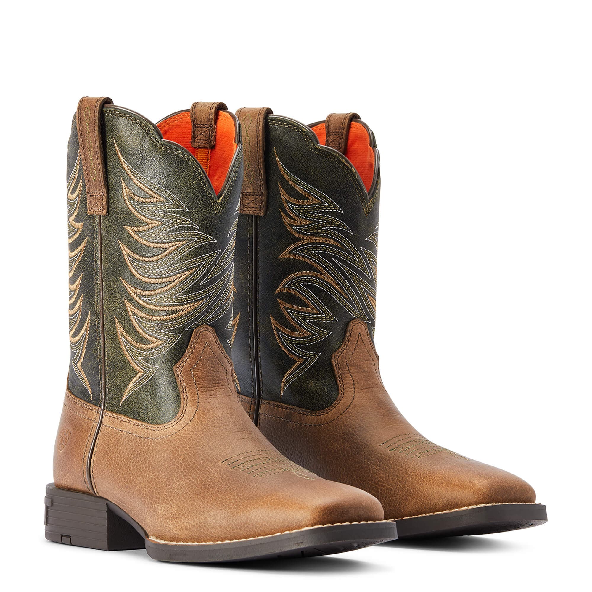 Ariat Kids Youth Firecatcher Distressed Brown Western Boots 10042414 - Image 7