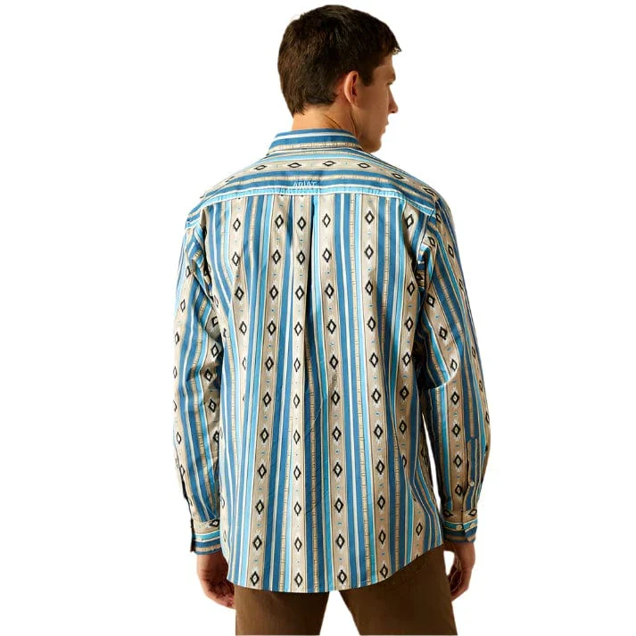 Ariat Men's Shiloh Khaki Aztec Stripe Button Down Western Shirt 10058969 - Image 2