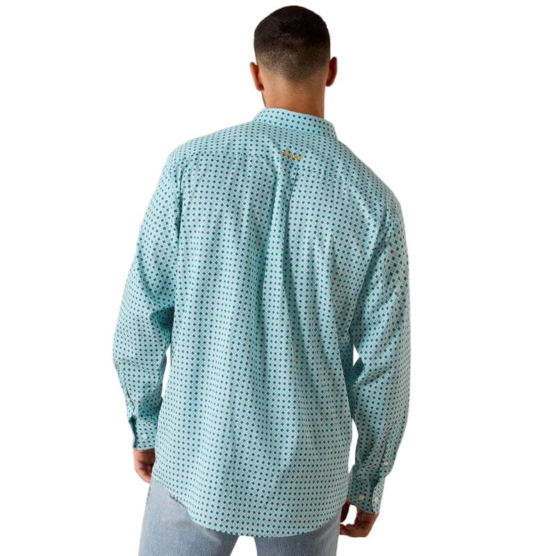 Ariat Men's Angel Blue Geo Print Wrinkle Free Andy Western Shirt 10071027 - Image 2