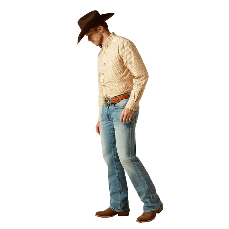 Ariat Men's Beige Pro Series Beckett Button Down Western Shirt 10062176 - Image 3