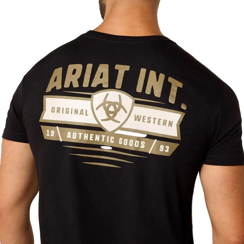 Ariat Men's Black Banner Badge T-Shirt 10073958 - Image 4
