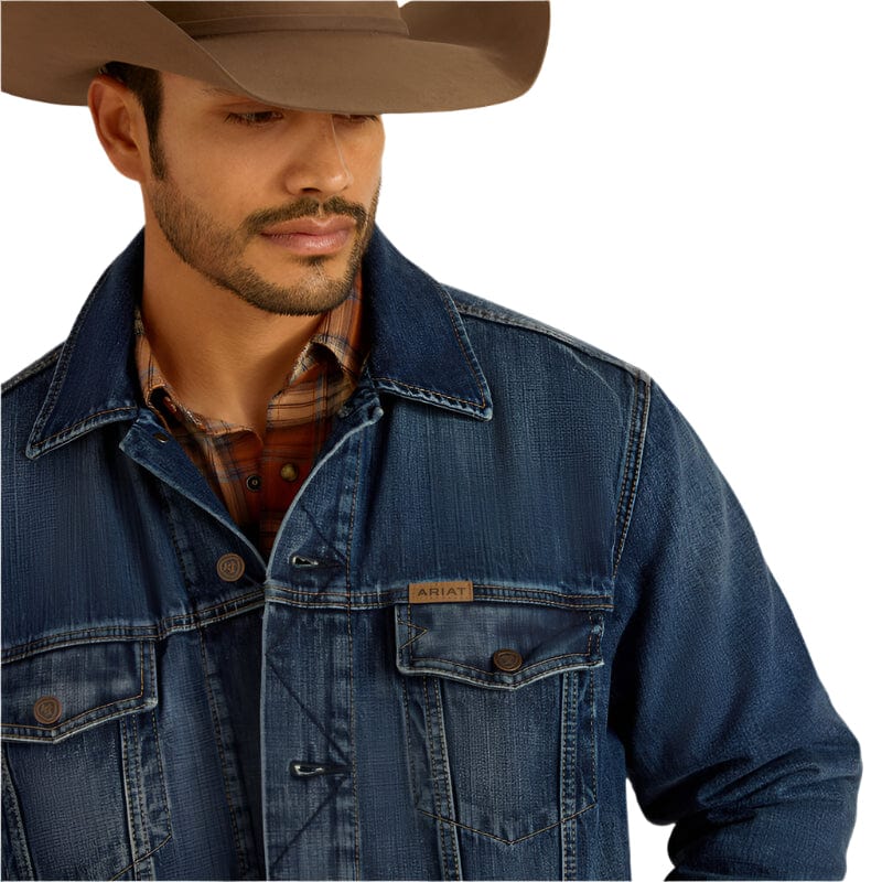 Ariat Men's Blanket Lined Denim Trucker Jacket 10051865 - Image 5