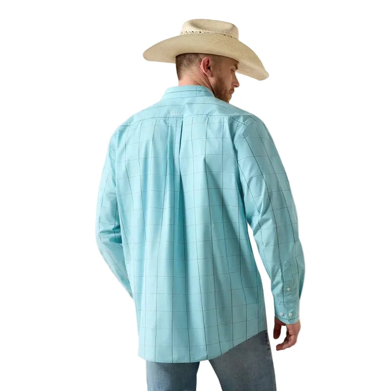 Ariat Men's Blue Elixer Plaid Pro Series Platt Button Down Western Shirt 10071577 - Image 2