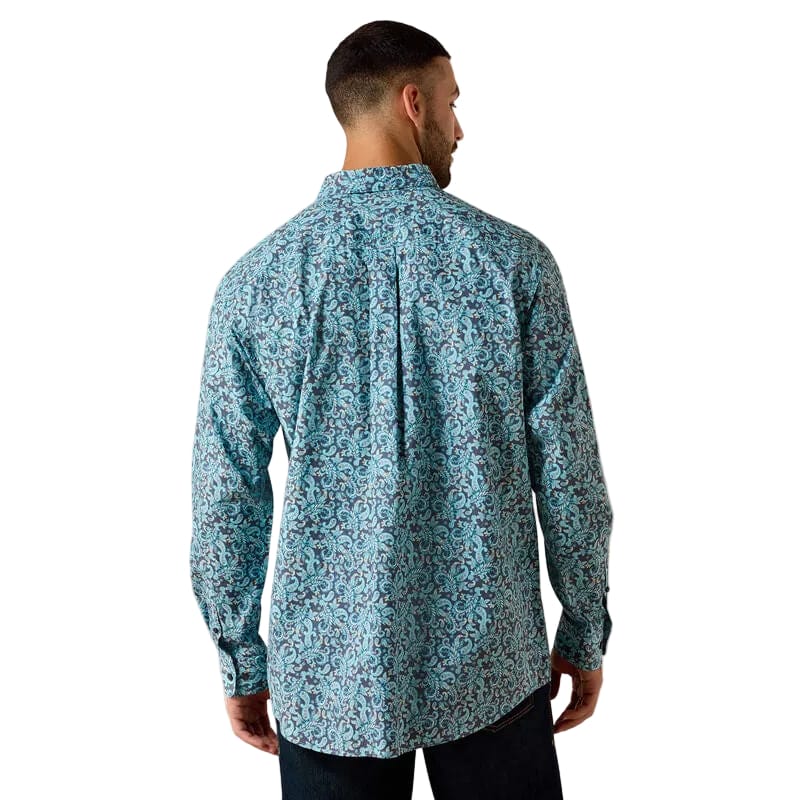 Ariat Men's Blue Elixir Phelps Classic Fit Western Shirt 10071602 - Image 2