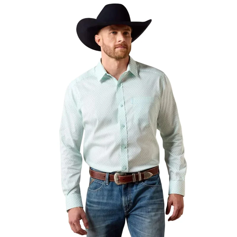 Ariat Men's Blue Glow Southwest Corsses Everything Western Shirt 10073897