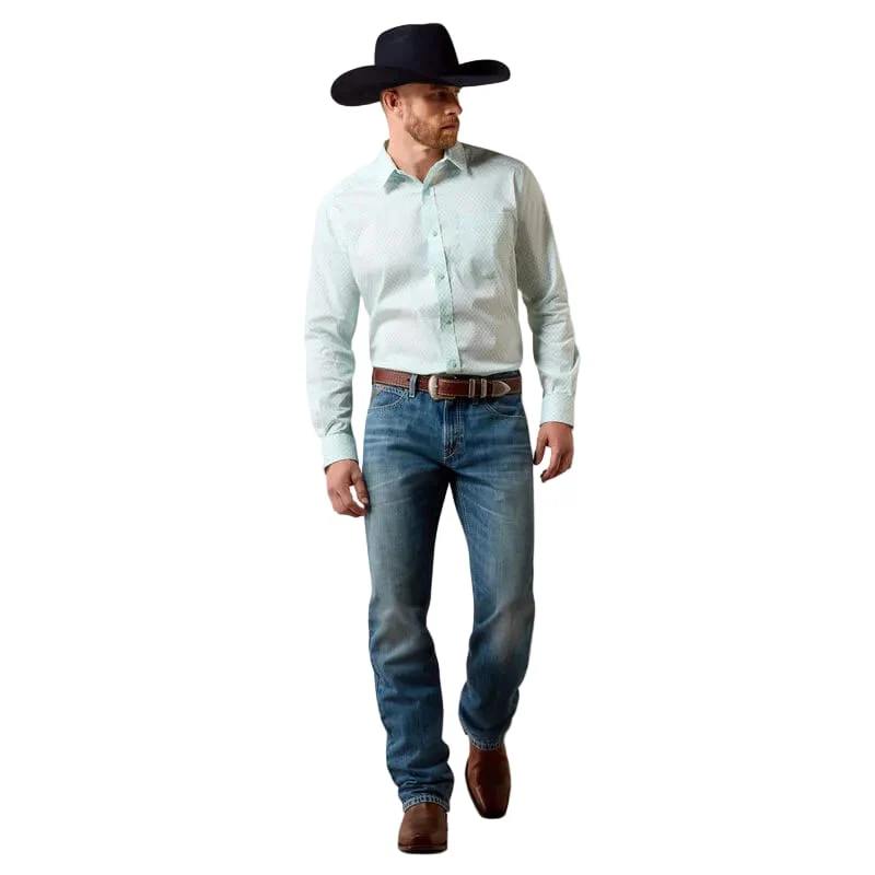 Ariat Men's Blue Glow Southwest Corsses Everything Western Shirt 10073897 - Image 3