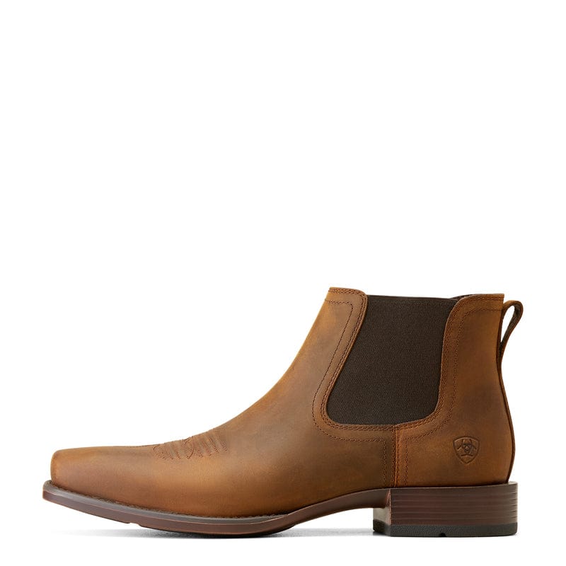 Ariat Men's Booker Ultra Oily Distressed Tan Square Toe Western Boots 10046985 - Image 3