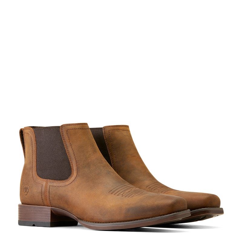 Ariat Men's Booker Ultra Oily Distressed Tan Square Toe Western Boots 10046985 - Image 7