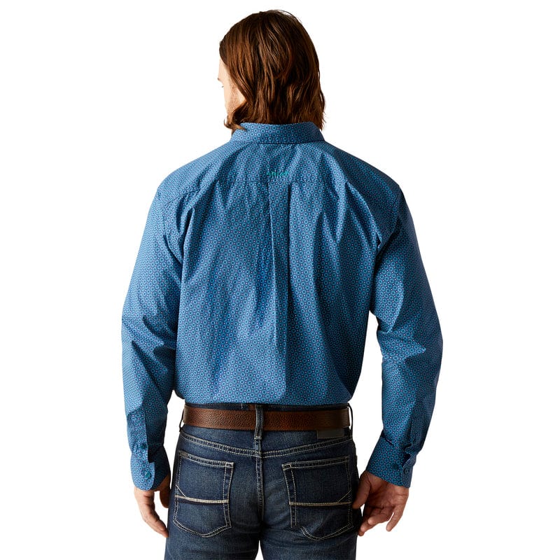 Ariat Men's Braxton Spellbound Teal Classic Fit Long Sleeve Western Shirt 10046222 - Image 2