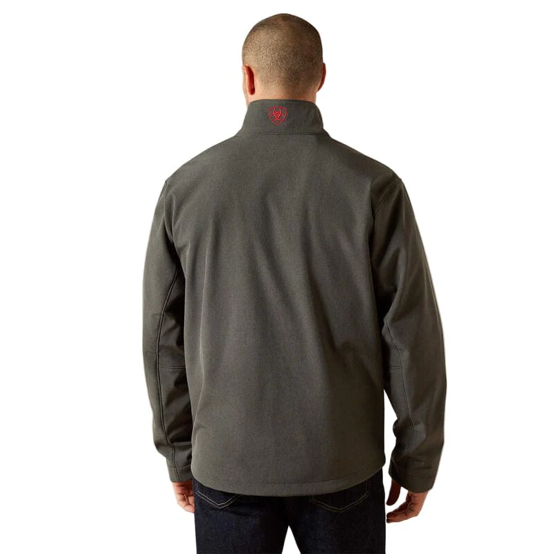 Ariat Men's Charcoal Americana Logo Softshell Jacket 10062579 - Image 2