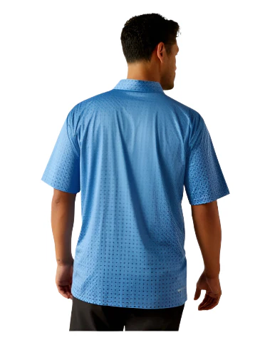 Ariat Men's Classic Blue Charger 2.0 Printed Polo Shirt 10058848 - Image 2