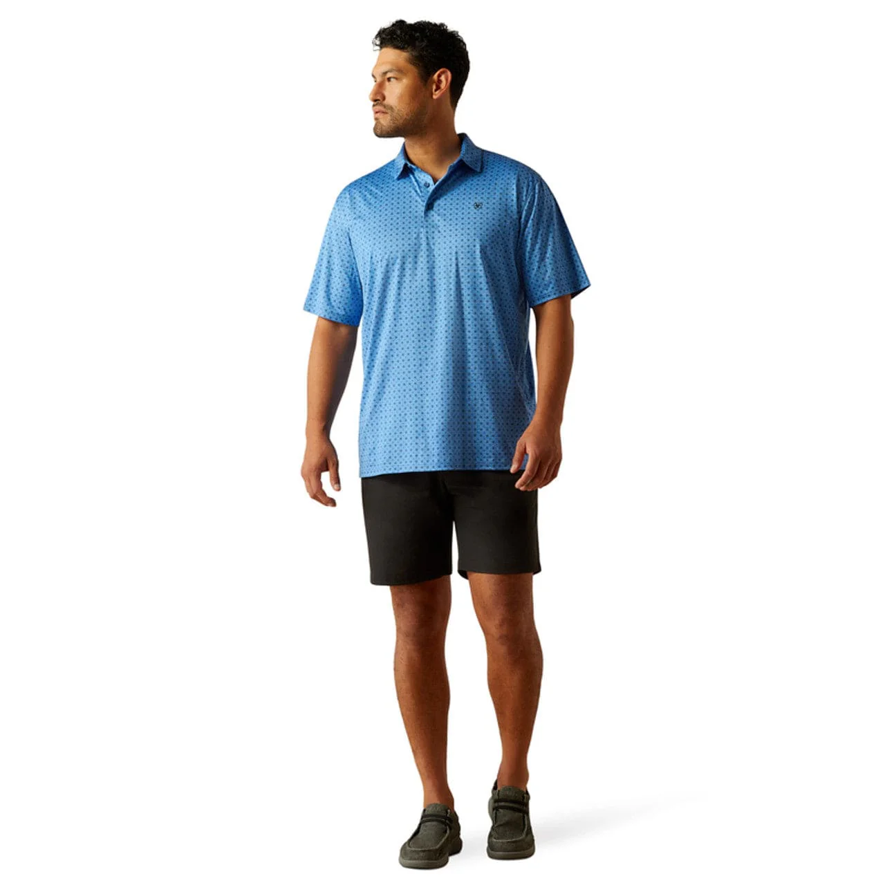 Ariat Men's Classic Blue Charger 2.0 Printed Polo Shirt 10058848 - Image 3