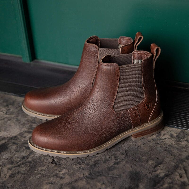 Ariat Men's Cognac Bison Chelsea Boots 10063831 - Image 8
