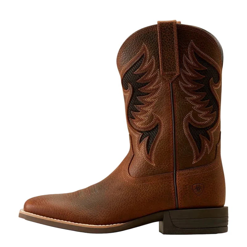 Ariat Men's Brown Oiled Rowdy Cowpuncher VentTek Cowboy Boots 10051035 - Image 2
