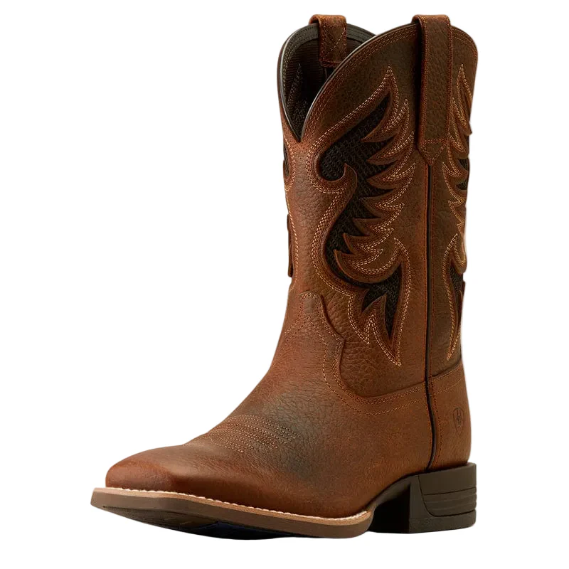 Ariat Men's Brown Oiled Rowdy Cowpuncher VentTek Cowboy Boots 10051035 - Image 3