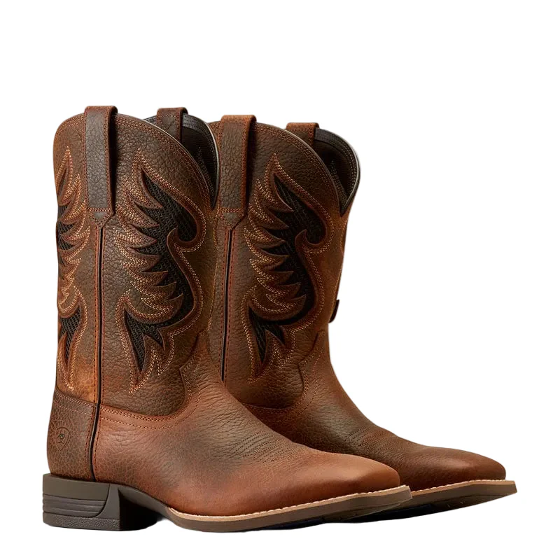 Ariat Men's Brown Oiled Rowdy Cowpuncher VentTek Cowboy Boots 10051035 - Image 6