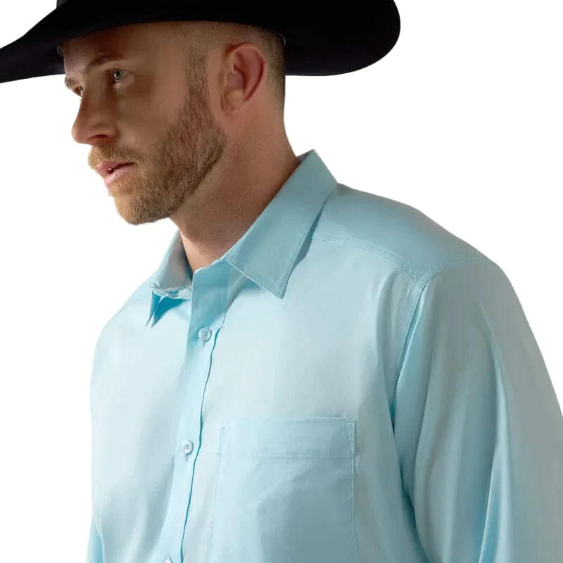 Ariat Men's Crystal Blue Everything Classic Fit Western Shirt 10072735 - Image 4