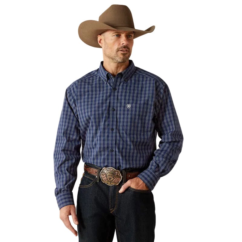 Ariat Men's Dark Blue Pro Series Sawyer Button Down Western Shirt 10062470