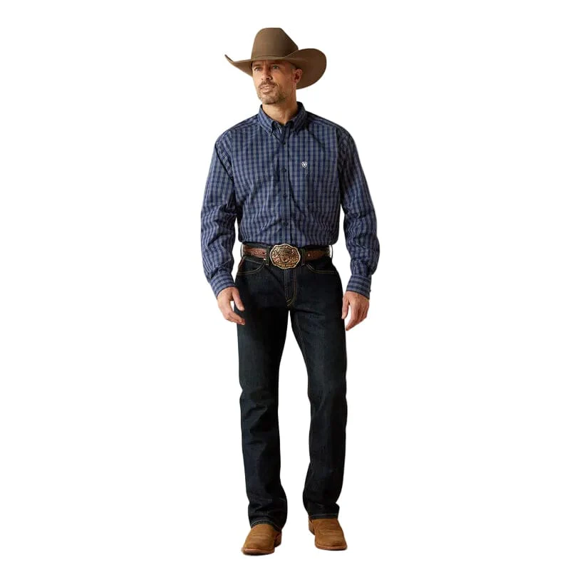 Ariat Men's Dark Blue Pro Series Sawyer Button Down Western Shirt 10062470 - Image 3