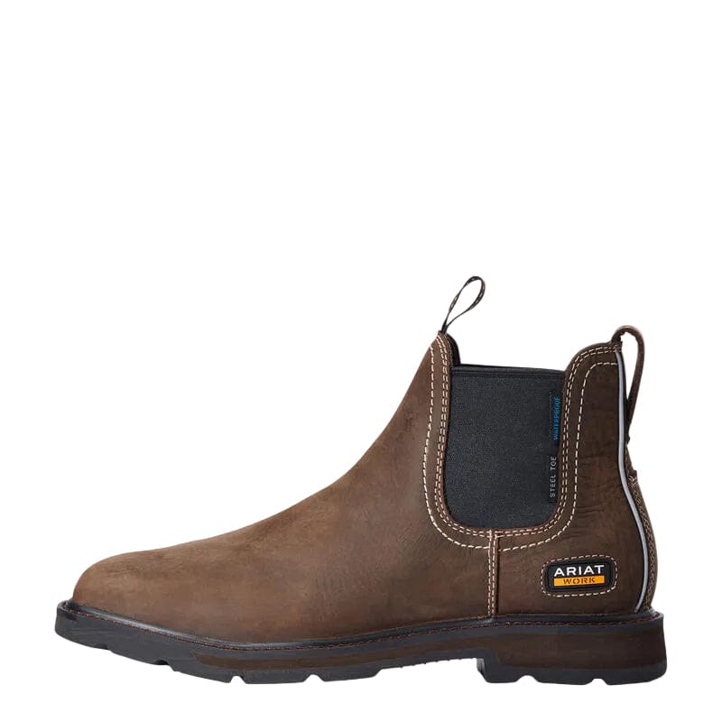Ariat Men's Dark Brown Groundbreaker Waterproof Steel Toe Chelsea Boot 10034148 - Image 2
