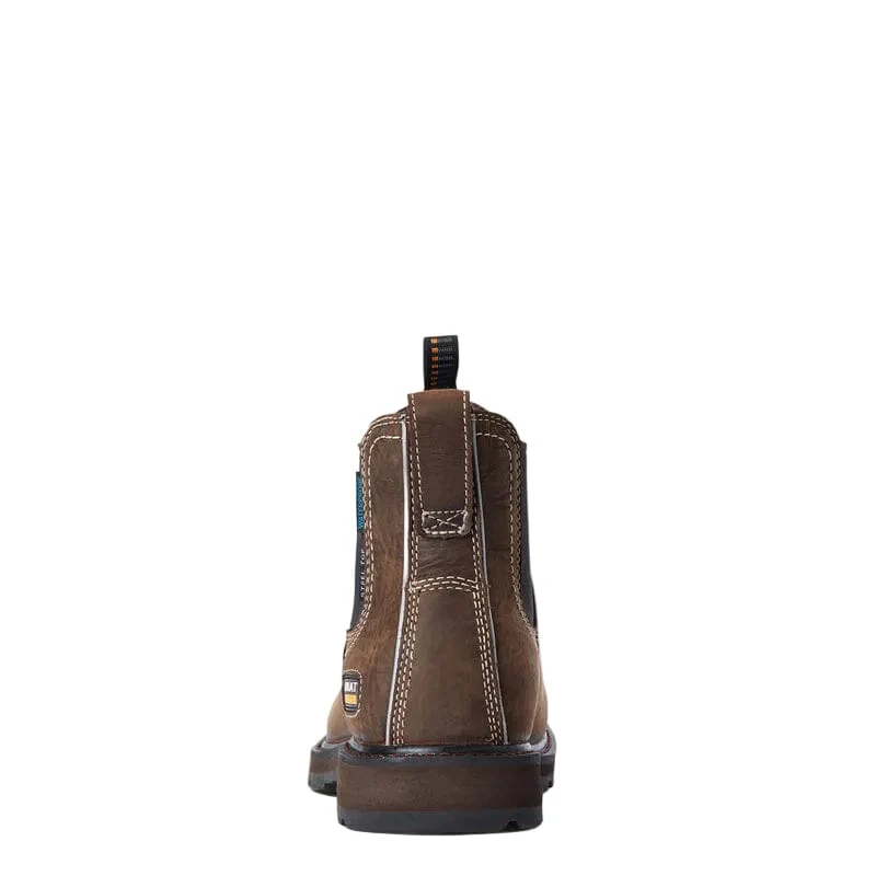 Ariat Men's Dark Brown Groundbreaker Waterproof Steel Toe Chelsea Boot 10034148 - Image 3