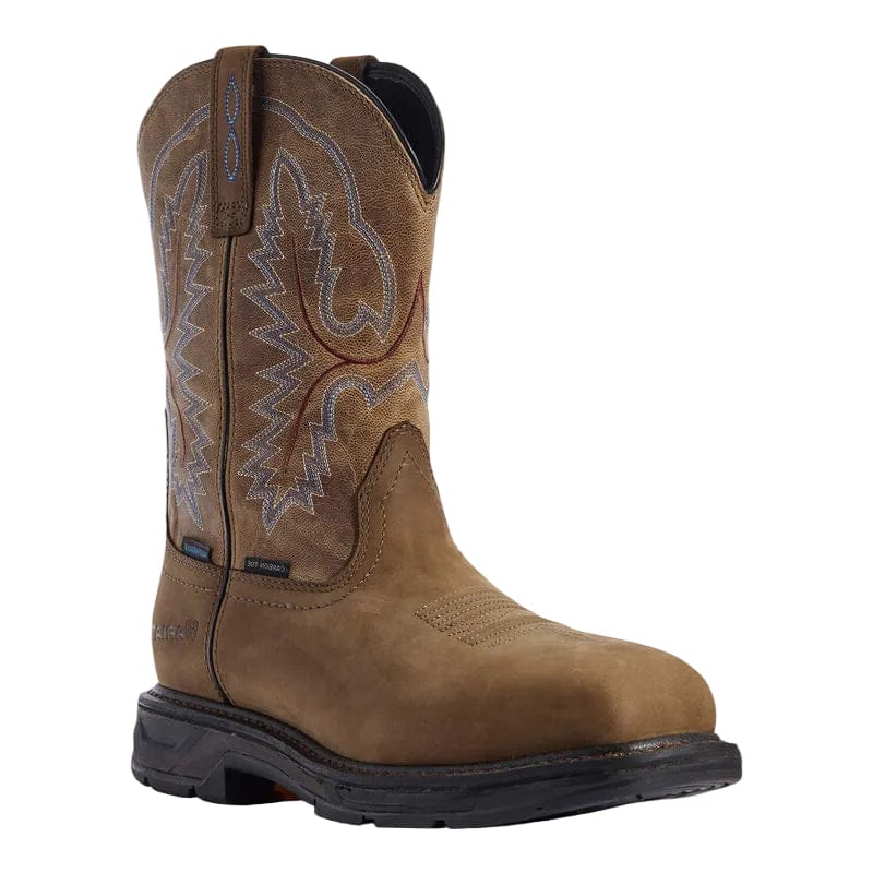 Ariat Men's Distressed Brown Workhog XT Waterproof Carbon Toe Work Boot 10031483